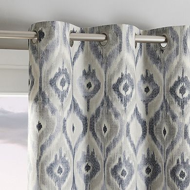 The Big One® Tarsia Watercolor Ogee 100% Blackout Grommet Single Window Curtain Panel