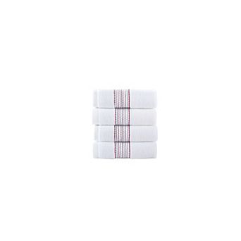 Brooks Brothers Rope Stripe Border 4 pc Wash Towels