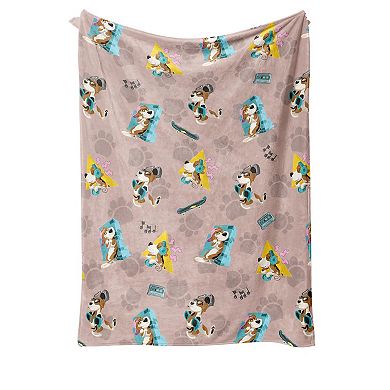 Heat Holders Heatweaver Plush Dog Printed Throw Blanket