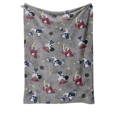 Heat Holders Heatweaver Plush Cat Printed Throw Blanket