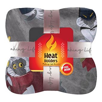 Heat Holders Heatweaver Plush Cat Printed Throw Blanket
