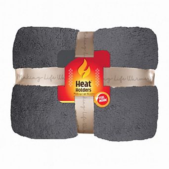 Heat Holders Super Plush Sherpa Throw Blanket