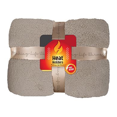 Heat Holders Super Plush Sherpa Queen Sized Throw Blanket