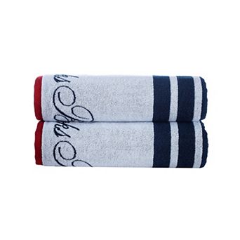 Brooks Brothers Nautical Blanket Stripe 2 pc Bath Sheets