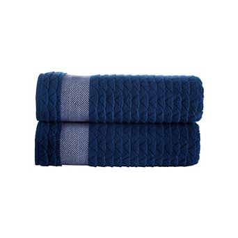 Brooks Brothers Herringbone 2 pc Bath Sheets