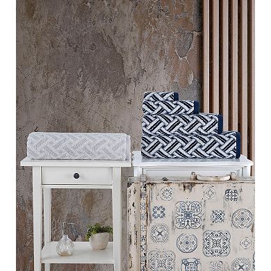 Brooks Brothers Criss Cross Stripe 2 pcs Bath Towels