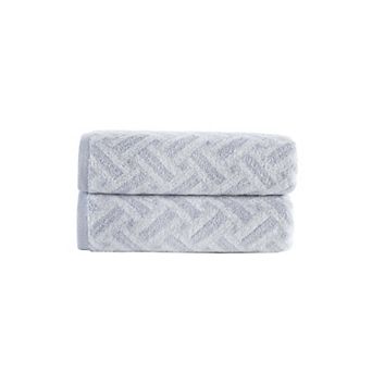 Brooks Brothers Criss Cross Stripe 2 pc Bath Towels