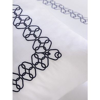 Brooks Brothers Engaged Embroidered Cotton Sateen Sham Case Pair