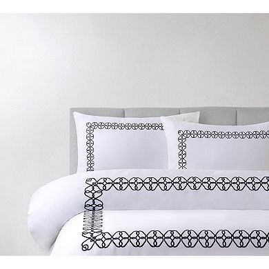 Brooks Brothers Engaged Embroidered Cotton Sateen Sham Case Pair