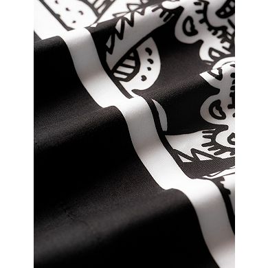 Brooks Brothers Black & White Paisley Cotton Sateen Sheet Set