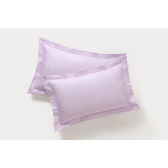 Brooks Brothers Sateen Stripe Cotton Sham Case Pair