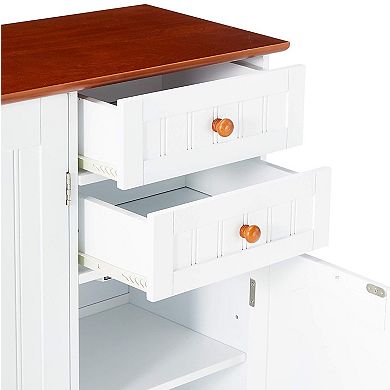 Kings Brand Furniture Kitchen Sideboard Buffet Storage Cabinet with 2 Drawers and 3 Doors