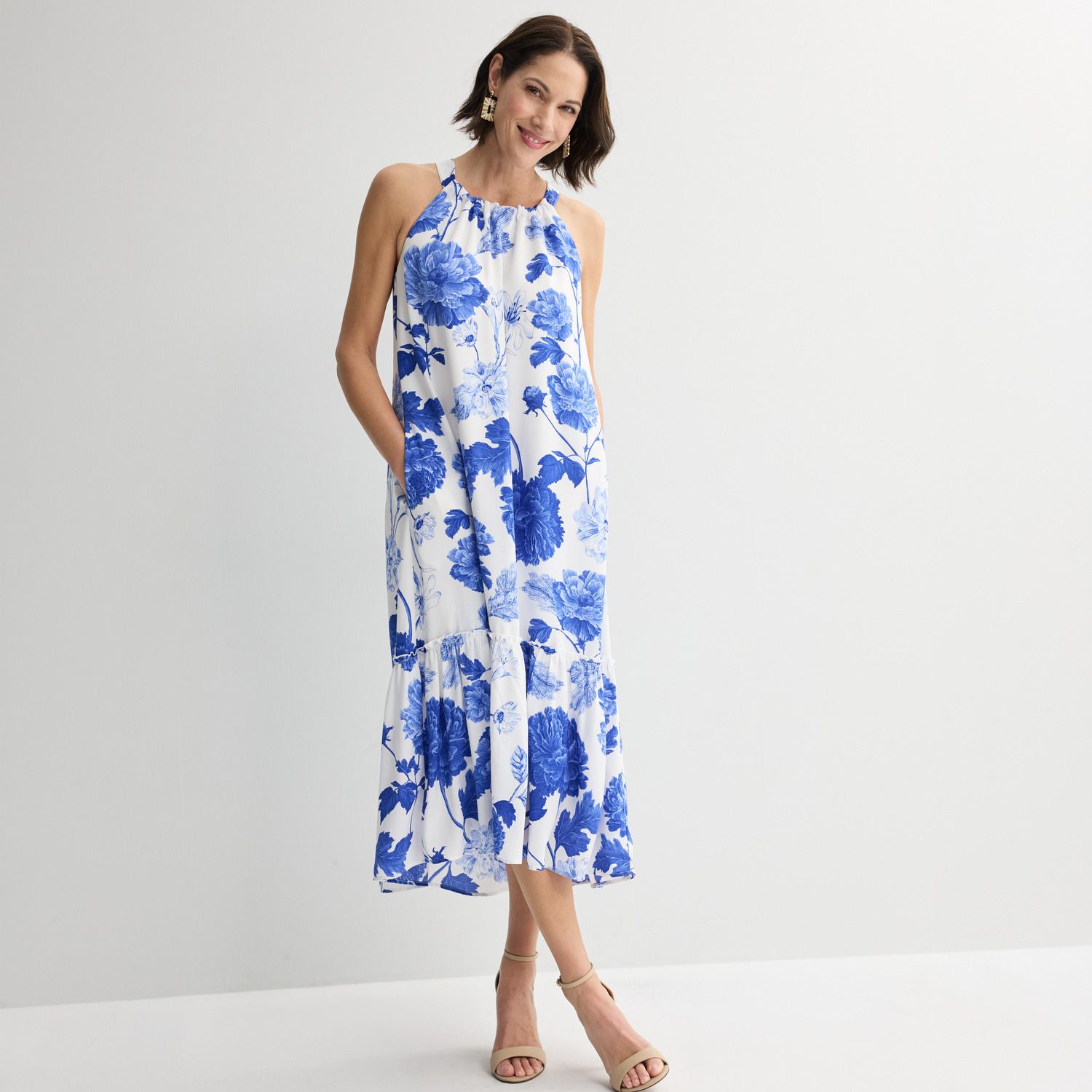 Женские платья 5th + Madison Edit Halter Neck Tiered Dress