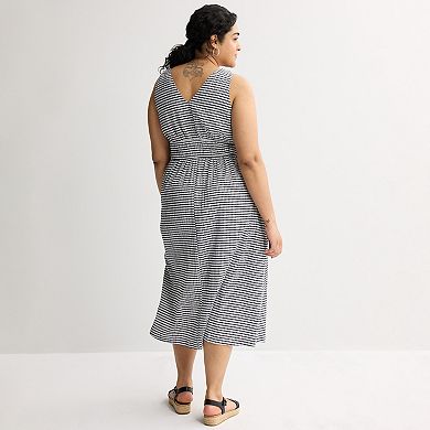 Plus Size 5th + Madison Edit Sleeveless Smocked Waist Dress