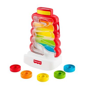 Fisher-Price Drop Through Rock-a-Stack Developmental Activity Toy, 5 Coins
