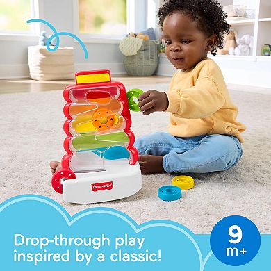Fisher-Price Drop Through Rock-a-Stack Developmental Activity Toy, 5 Coins