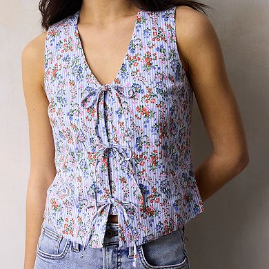 Women's LC Lauren Conrad Tie Front Vest
