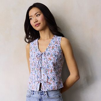 Women's LC Lauren Conrad Tie Front Vest