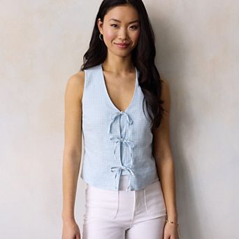 Women's LC Lauren Conrad Tie Front Vest