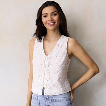 Women's LC Lauren Conrad Tie Front Vest