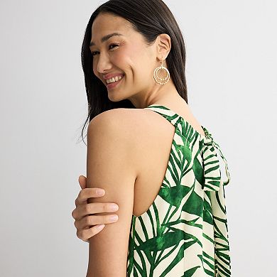 Petite 5th + Madison Edit Halter Neck Tiered Dress