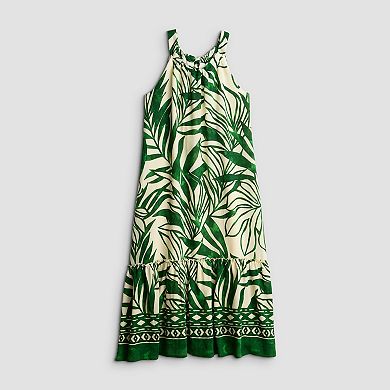 Petite 5th + Madison Edit Halter Neck Tiered Dress