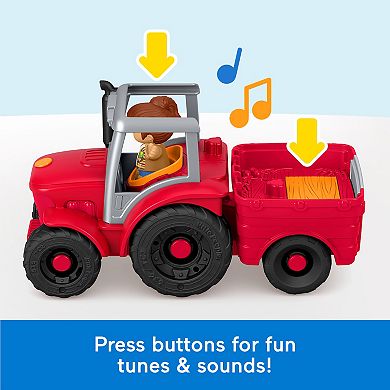 Fisher-Price Little People Musical Animal Tractor with 14 Accessories