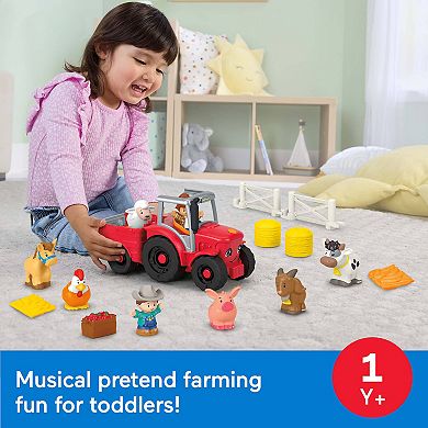 Fisher-Price Little People Musical Animal Tractor with 14 Accessories