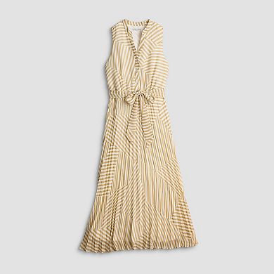 Women's Sandra Darren Sleeveless Pleated Shirtdress