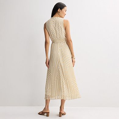 Women's Sandra Darren Sleeveless Pleated Shirtdress