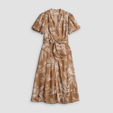 Women's Sandra Darren Short Puff Sleeve Shirtdress