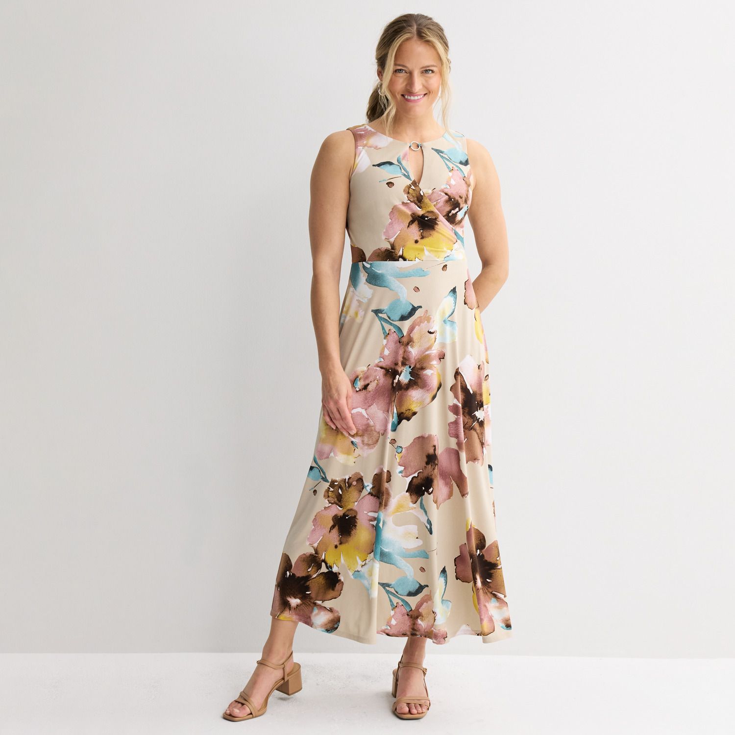 Женские платья Sandra Darren Surplice Dress with Neck Trim