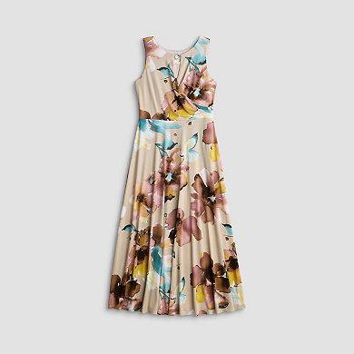 Women's Sandra Darren Surplice Dress with Neck Trim