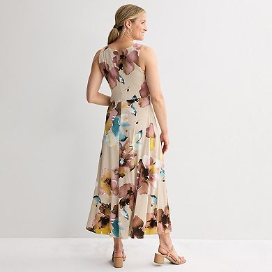 Women's Sandra Darren Surplice Dress with Neck Trim