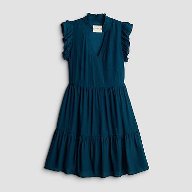 Women's 5th & Madison Edit Ruffle Sleeve V-Neck Tiered Dress