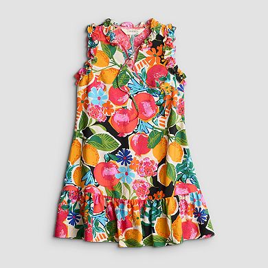 Women's 5th & Madison Edit Ruffle Sleeve V-Neck Tiered Dress