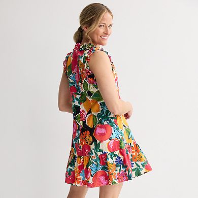 Women's 5th & Madison Edit Ruffle Sleeve V-Neck Tiered Dress
