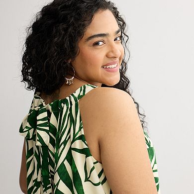 Plus Size 5th + Madison Edit Halter Neck Tiered Dress