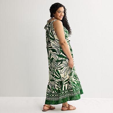 Plus Size 5th + Madison Edit Halter Neck Tiered Dress