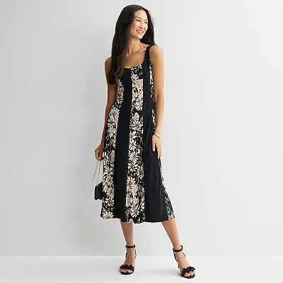 sandra darren dress SANDRA DARREN Solid Black FANCY Dress Sleeveless RICH SATIN Women's Size 6