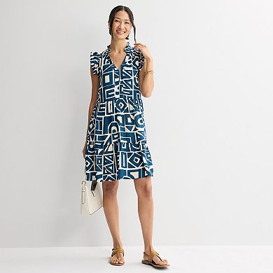 Women's 5th + Madison Edit Ruffle Sleeve V-Neck Tiered Dress