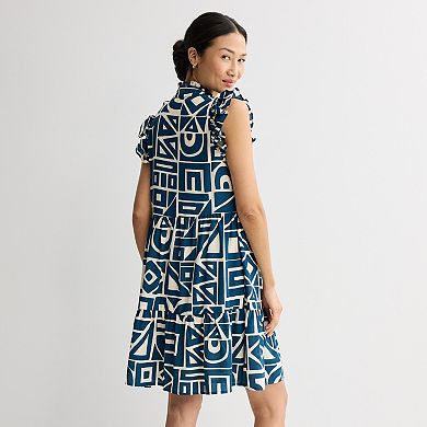 Women's 5th + Madison Edit Ruffle Sleeve V-Neck Tiered Dress