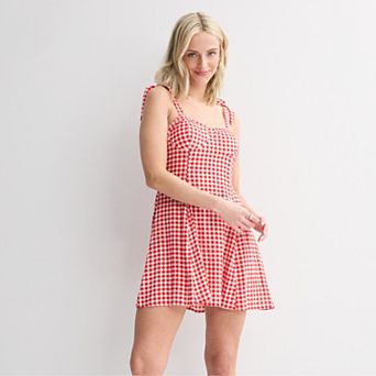 Juniors' Lily Rose Molded Cup Fit & Flare Dress