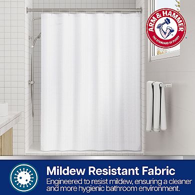 Arm & Hammer Water Repellent Embossed Stripe Shower Curtain Liner