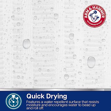 Arm & Hammer Water Repellent Embossed Stripe Shower Curtain Liner