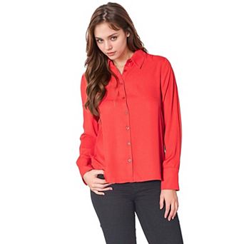 Women's Button Up Basic Everyday Shirt