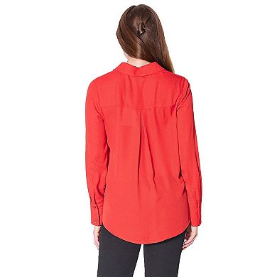 Women's Button Up Basic Everyday Shirt