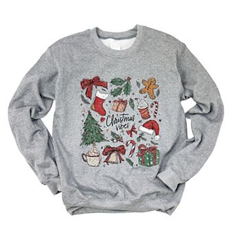 Christmas Vibes Sketched - Women's Graphic Sweatshirt