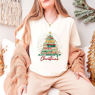 All Booked For Christmas Sparkle - Women's Short Sleeve Graphic T-Shirt
