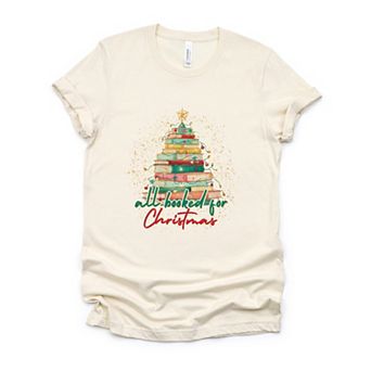 All Booked For Christmas Sparkle - Women's Short Sleeve Graphic T-Shirt
